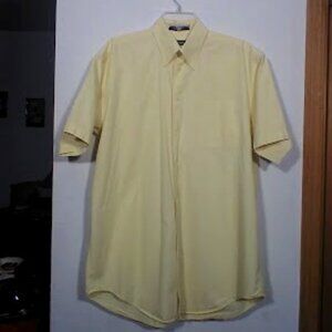 Nautica Short-Sleeve Oxford Shirt:Yellow- Size: 16/L